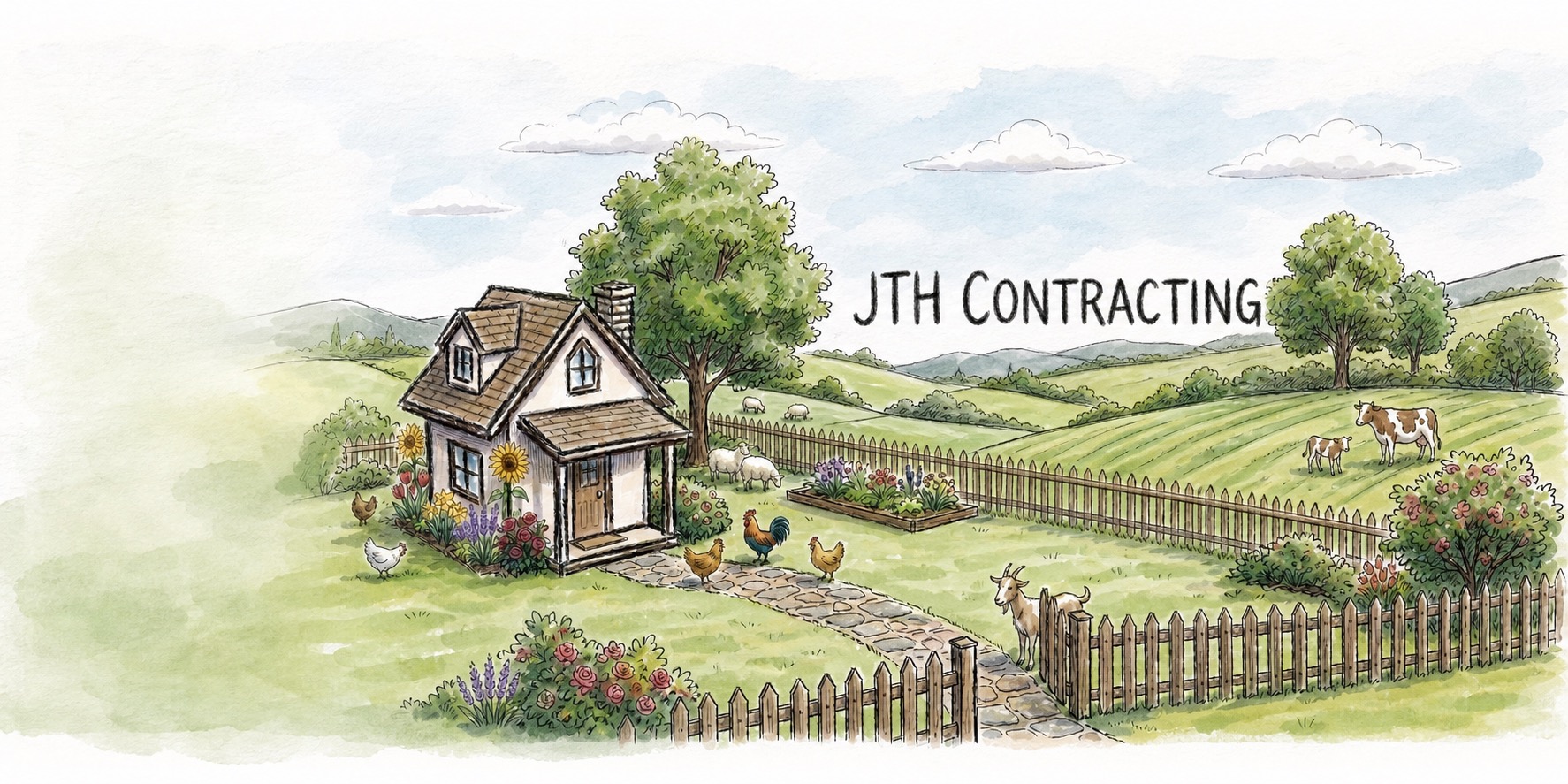 JTH Contracting countryside illustration